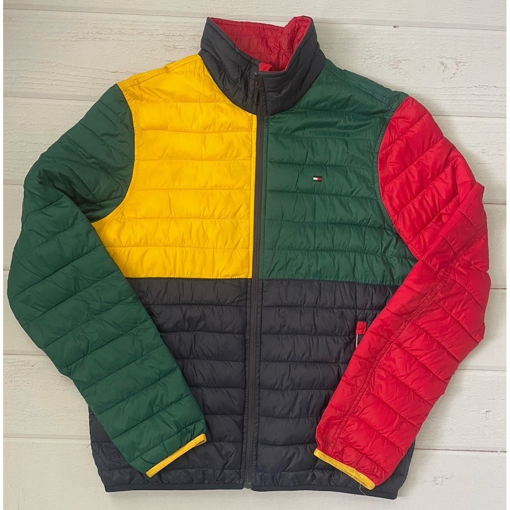 Tommy Hilfiger Men's Platinum Insulator Quilted Jacket‎ Harlequin Size Small